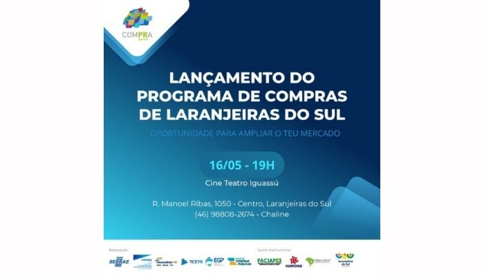 Laranjeiras - Município lança na segunda-feira, 16, o programa de incentivo às micro e pequenas empresas